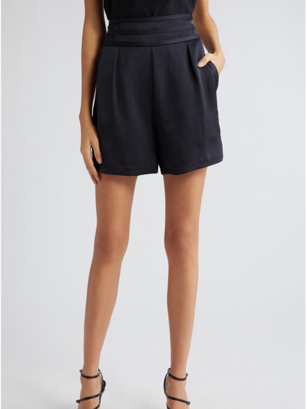 Ramy Brook Black Tailored Bermuda Shorts